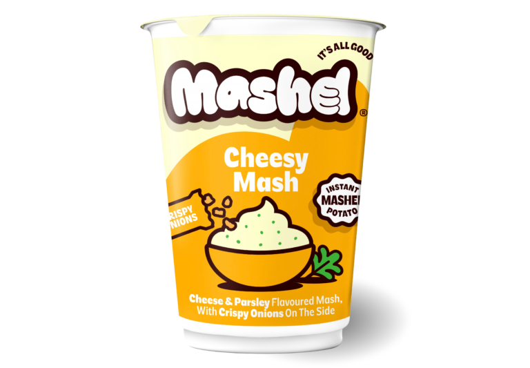 Mashd cheesy mash packaging